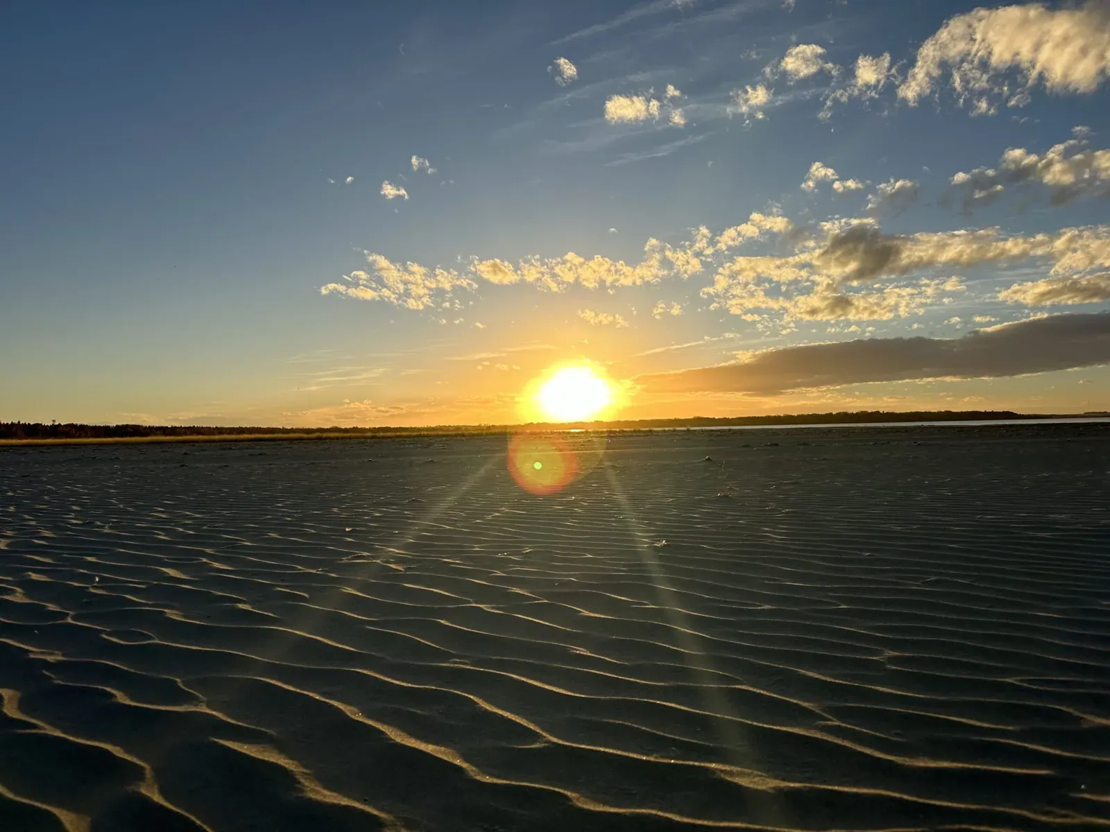 Sunset over Gull Lake, Alberta