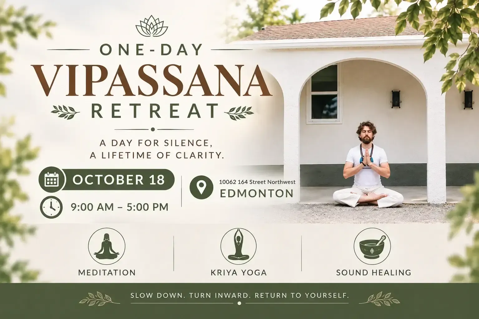 One-Day Vipassana Retreat in Edmonton