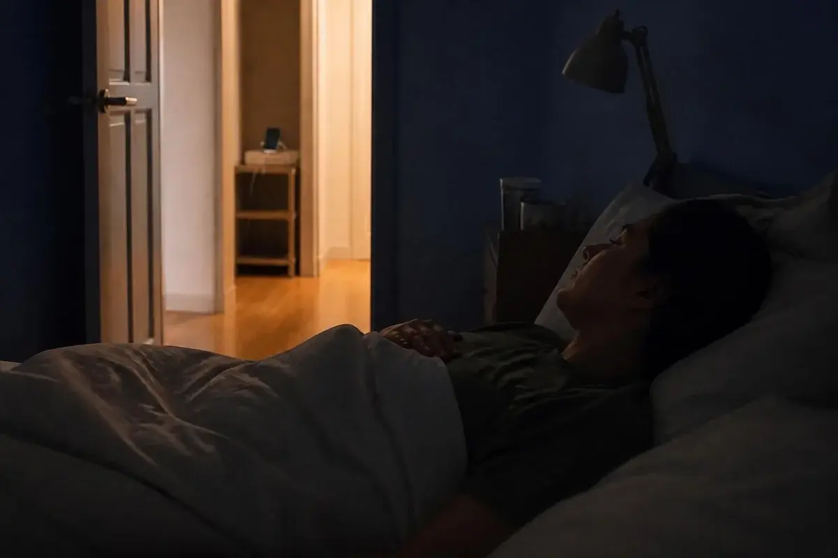 How to stop overthinking at night: a body scan in bed with the phone out of the room
