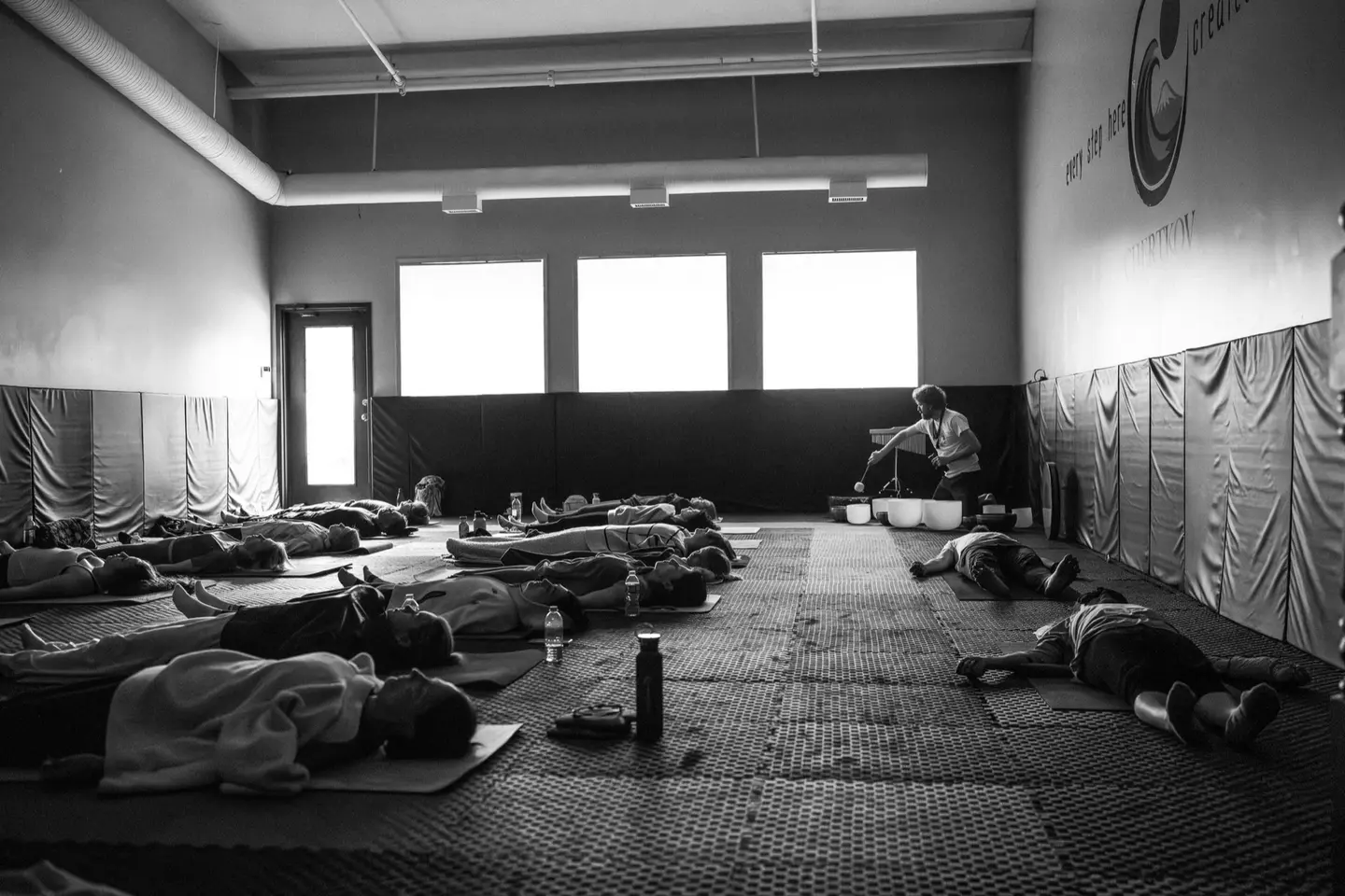 Yoga nidra for sleep practised under blankets at a Vipassana.ca meditation event in Alberta