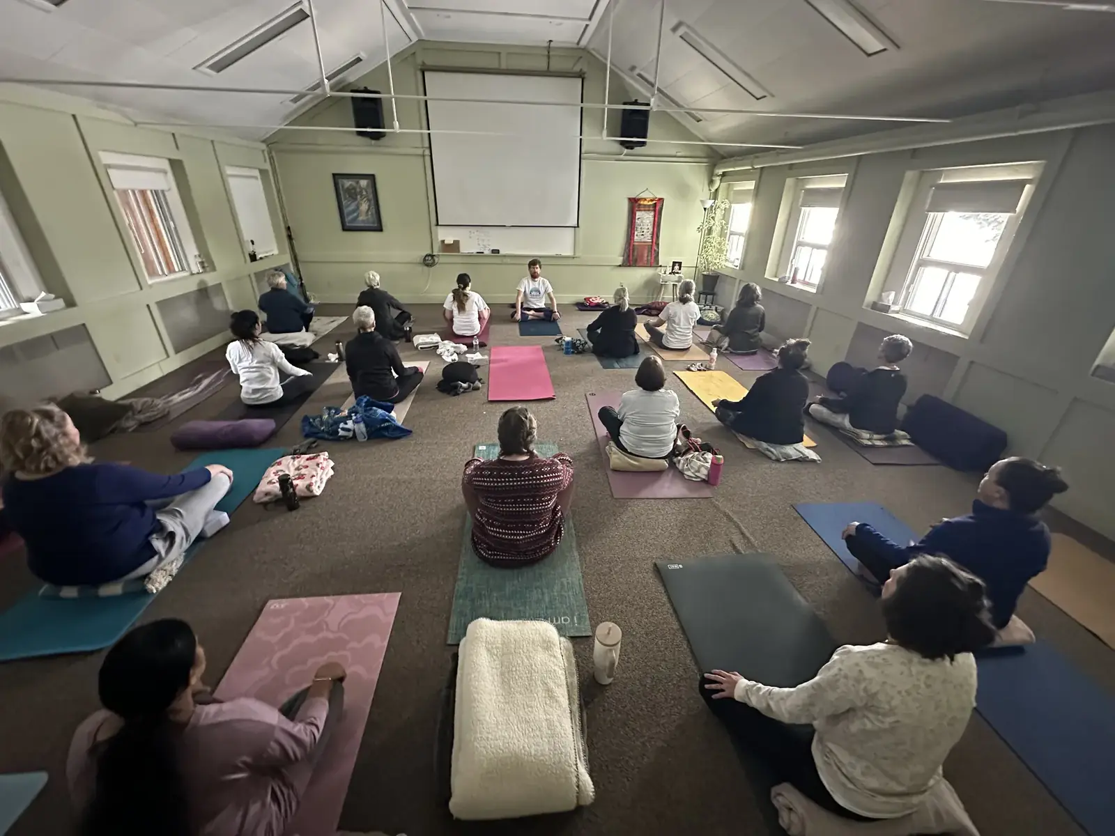 Meditation hall at the Cochrane retreat centre