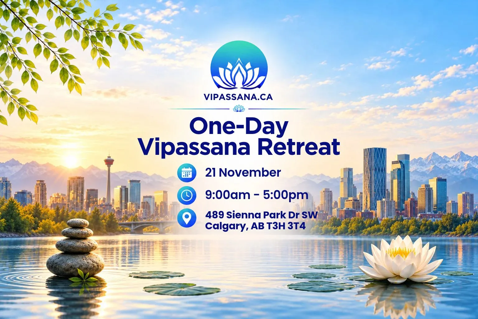 One-Day Vipassana Retreat in Calgary, November 21, 2026, 9 AM to 5 PM, Signal Hill Community Association, 489 Sienna Park Dr SW